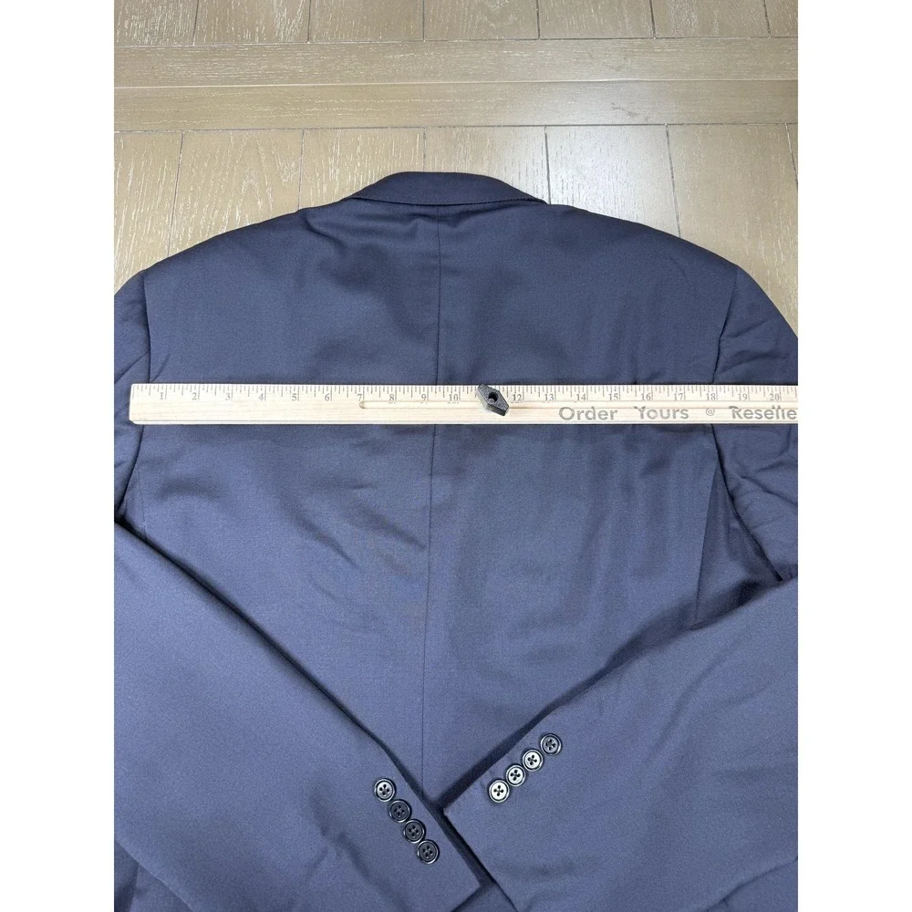 Canali Blazer Mens 42R Blue Wool Classic Fit Two Button Suit Jacket‎ Made Italy